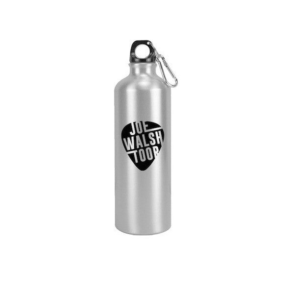 water bottle-silver-"Joe Walsh Toor" on guitar pick