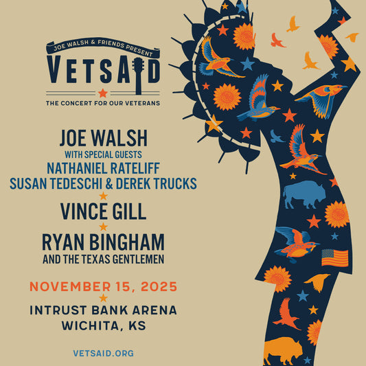 THERE’S NO PLACE LIKE HOME: JOE WALSH BRINGS VETSAID 2025 TO HIS HOMETOWN OF  WICHITA, KANSAS FOR A COUNTRY AND BLUES ROCK HOOTENANNY
