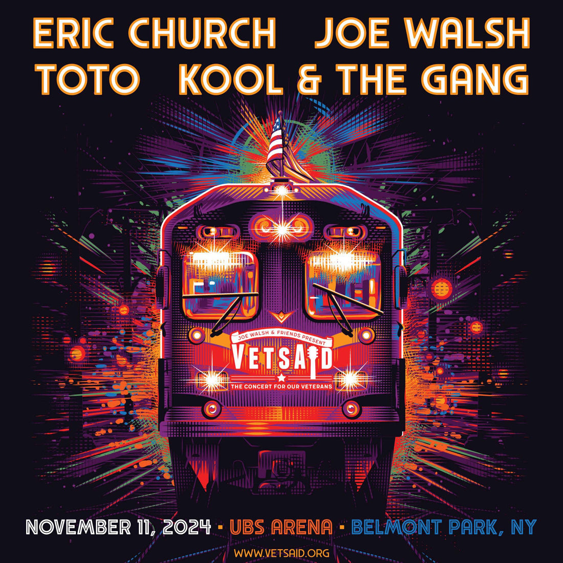 ALL ABOARD FOR JOE WALSH & FRIENDS AS VETSAID 2024 PULLS INTO NEW YORK FOR ONE UNFORGETTABLE NIGHT NOVEMBER 11th, 2024