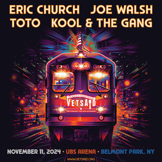 ALL ABOARD FOR JOE WALSH & FRIENDS AS VETSAID 2024 PULLS INTO NEW YORK FOR ONE UNFORGETTABLE NIGHT NOVEMBER 11th, 2024